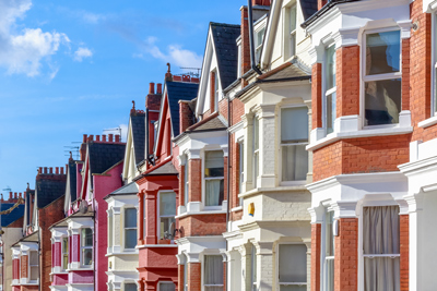 row of UK houses